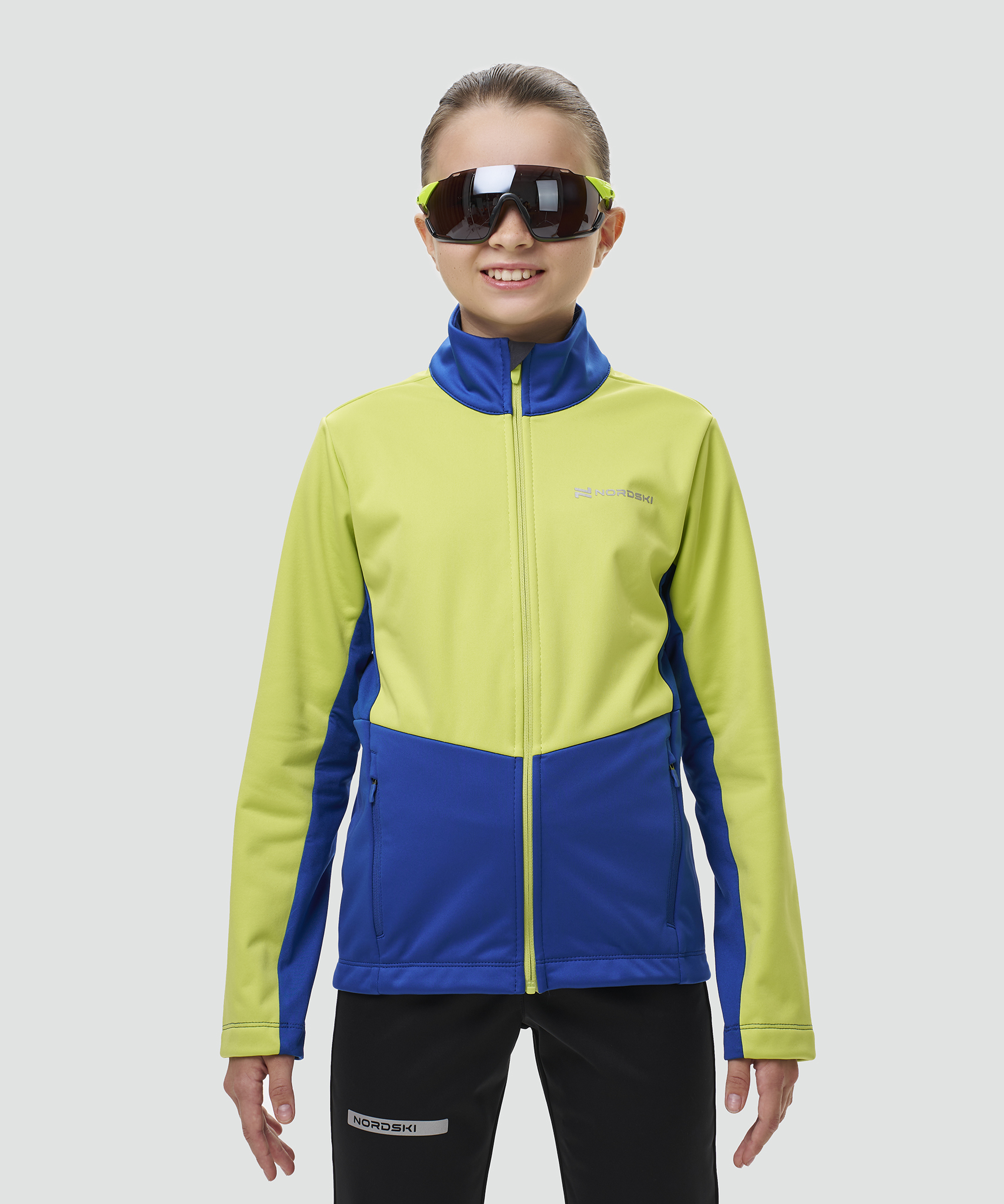 Тренировочная куртка Nordski Jr. Advance True Blue/Lime