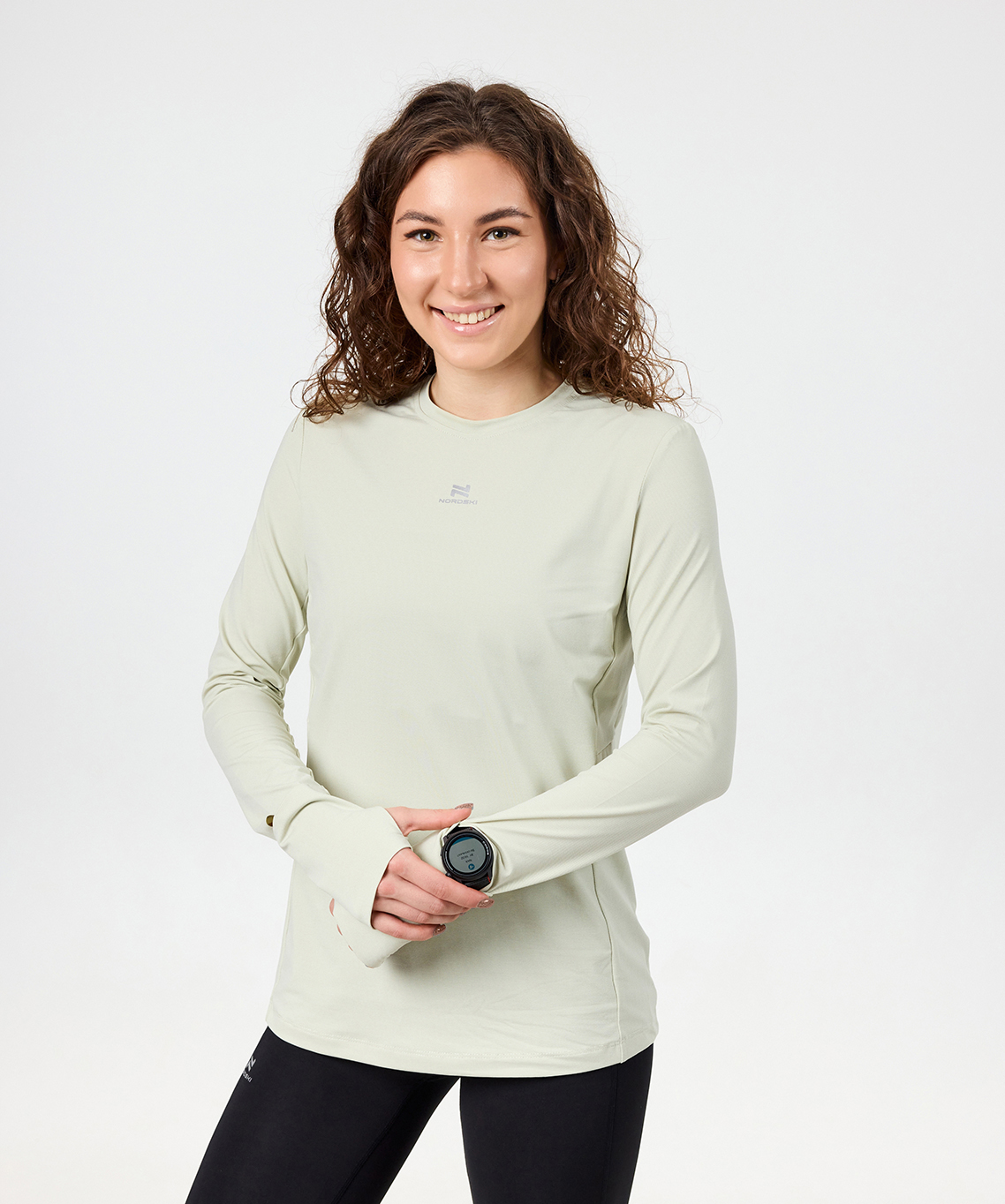 Лонгслив Nordski RunTech Smoky Green W