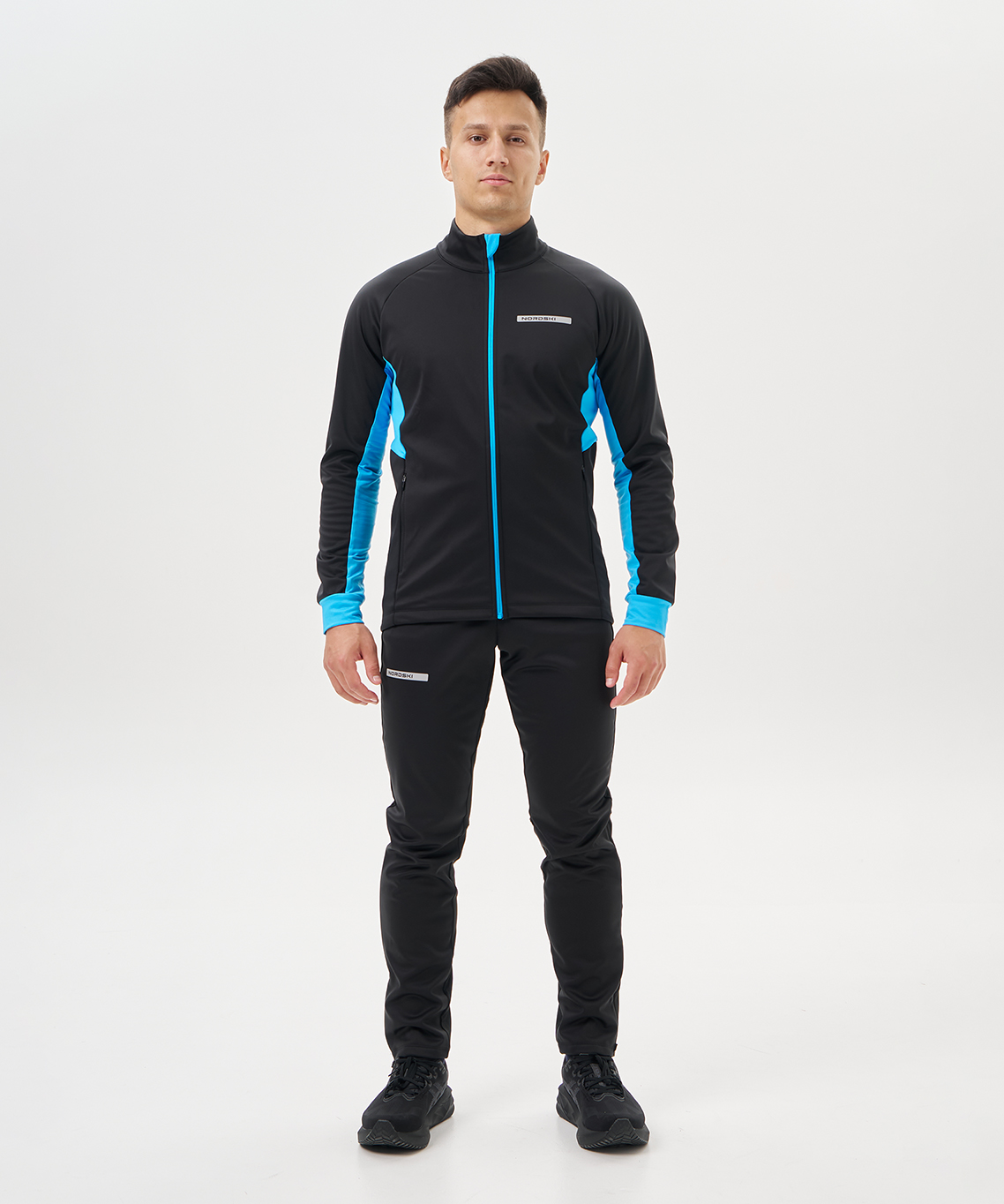 Тренировочная куртка Nordski Core Black/Light Blue